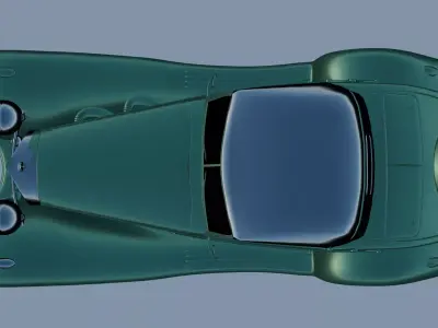 Vintage Luxury Roadster Car 3D Model Classic Retro Coupe Low-poly 3D model