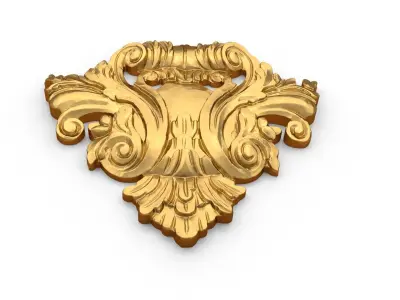 Classic carved decor ornament 486 3D print model