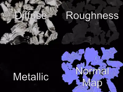 Silver Wolf Head model pack Low-poly 3D model