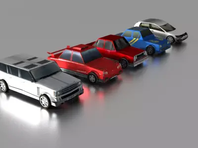 Low Poly Car Models Low-poly 3D model