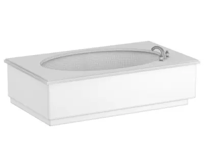 Built-in bathtub in marble 3D model