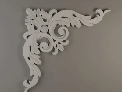 corner carved plaster  3D model