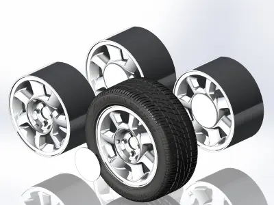 Wheels for scale model of Cobra R 1993 3D print model