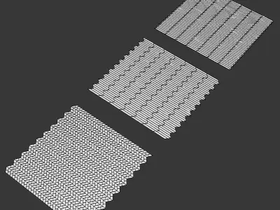  Parquet Oak Missisippi WWL set 6 3D model