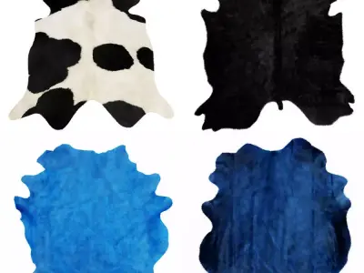 Four rugs from animal skins 02 3D model