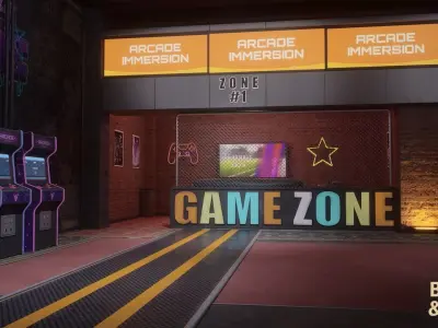 Game and Entertainment Area Environment Low-poly 3D model