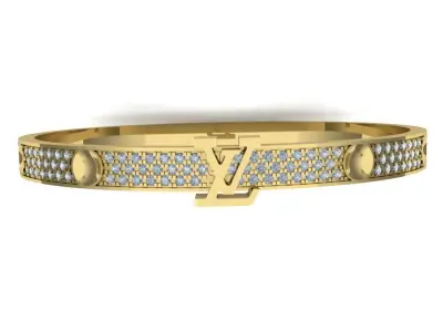 Louis Vuitton Pave Diamonds bangle 3D model