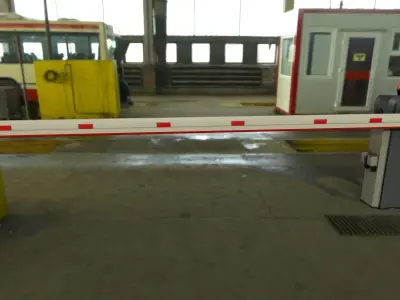 Barrier traffic with light Low-poly 3D model