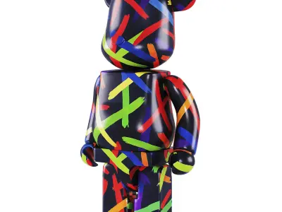 Bearbrick Pop-Art  Street-Art Low-poly 3D model