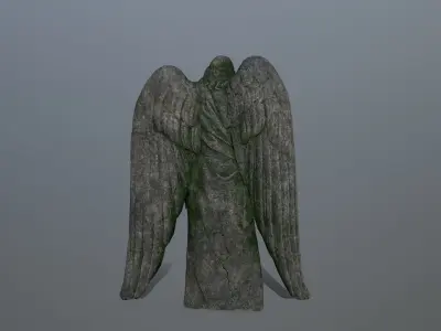Angel Statue 03 Low-poly 3D model