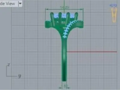 Embraced Two Diamond  Ring 253 3D print model