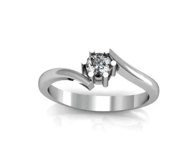 solitair ring 3D print model purchase