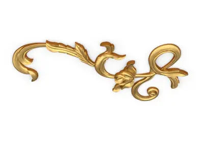 Classic carved decor ornament 375 3D model