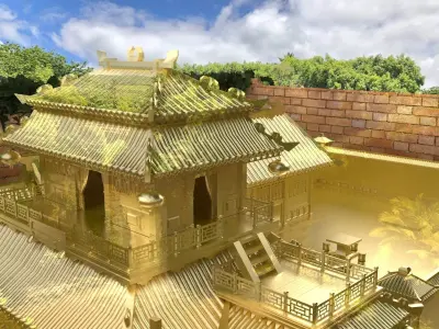 Chinese ancient house 3D model 38