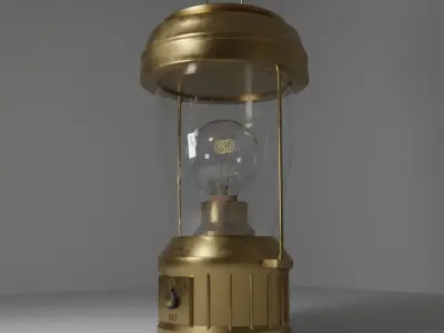 Vintage Lantern High Poly PBR 3D model