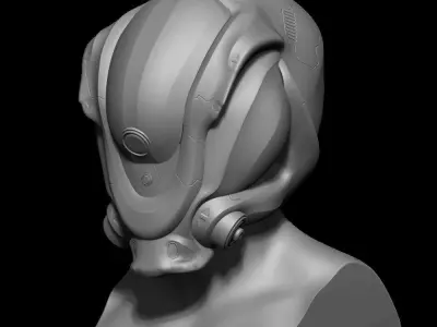 SCIFI HELMET 03 Free 3D model