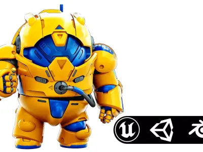 AMONG US CHARACTER-G  Rigged for Unreal Engine - Unity - MIXAMO  3D model