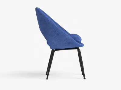 Orb Dining Chair in blue finish Low-poly 3D model