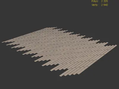 Wood Floor Oak Steele WWL 3D model