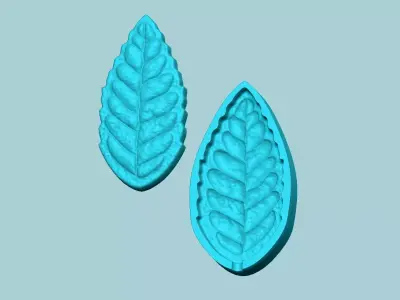Peppermint Leaf Mold - Artificial Herb Molding Tool 3D print model