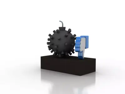 Coronavirus consequences  3D model