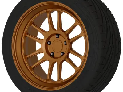 Cosmis Racing XT 206R Aftermarket Wheel Low-poly 3D model
