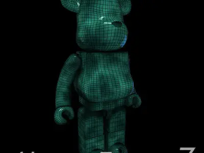 Light Green Jade  Bear brick 3D model
