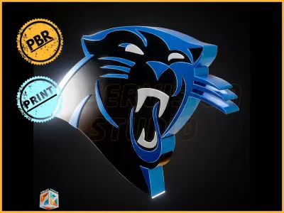 Carolina Panthers logo - Cinematic - 3D print 3D model