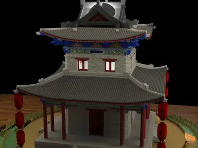Chinese ancient house 3D model 43