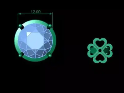 The 12mm Diamond Elegance Free 3D print model