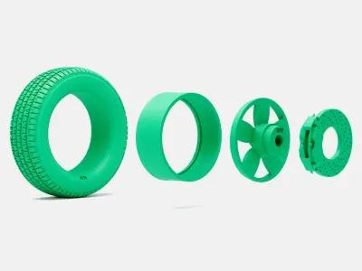 15x6 Daisy Wheel BFGoodrich Radial TA Tire 3D print model