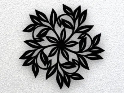 Flower Wall Art 3D print model 17