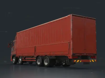 Transportation big trucks Low-poly 3D model