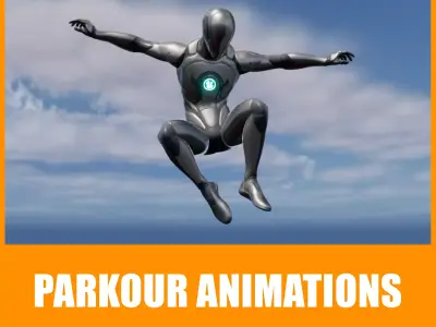 Parkour Animations 3D model