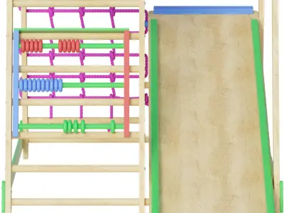 Childrens sports bunk BambinoWood Plus 3D model