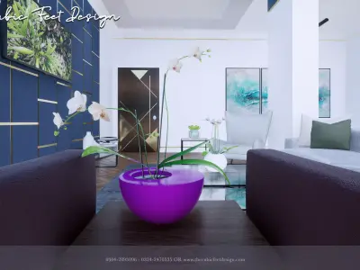 Living Area with using White Theme 3D model