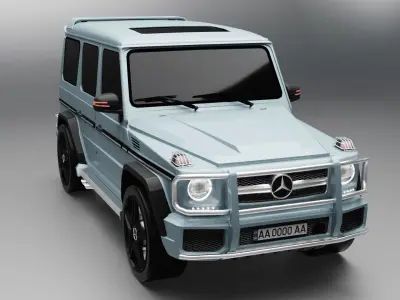 Mercedes-Benz G-Class W463 G65 With hinged parts Triangle Low-poly 3D model