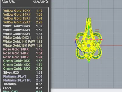 Stunning Diamond Flower Pendant 3D print model