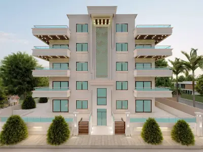 3d architecture apartment building  Free 3D model
