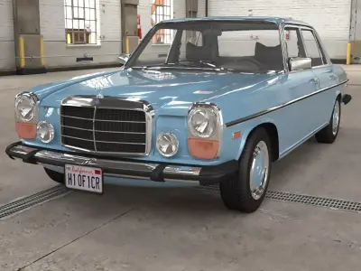 1968-1975 model Mercedes Benz W114 sedan car  3D model