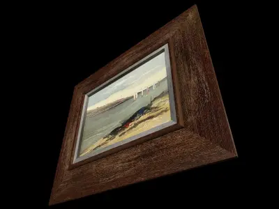 Beach Oil Painting 3D model