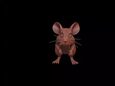 Rat Animal Sculpture 3D print model