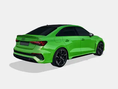 Audi RS3 sedan 2022 Low-poly 3D model