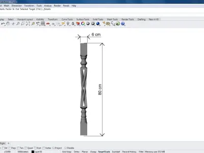 Columns Legs Tables Chairs CNC Wood 1002 3D print model