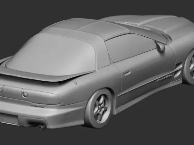 AD 2002 Pontiac Firebird Car 3D print model
