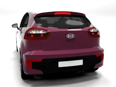 KIA RIO 5DOOR 2012 LOWPOLY Low-poly 3D model