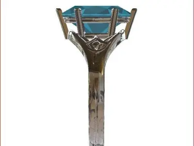 topaz set ring 3D print model
