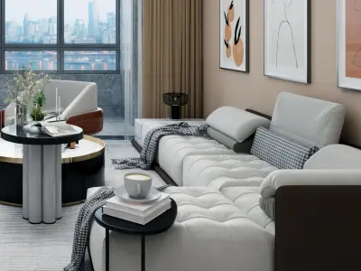 Restaurant decoration Modern Home villa 3D model