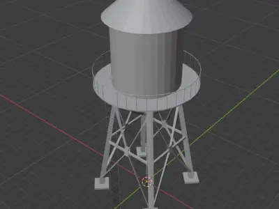 Water tank 3D model