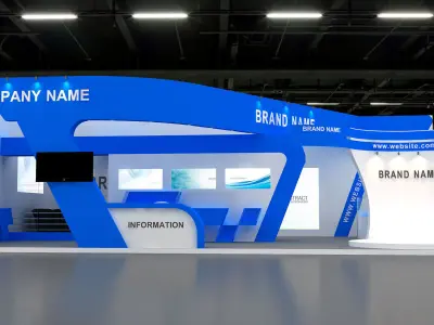 3d model exhibition booth 3D model 3D model